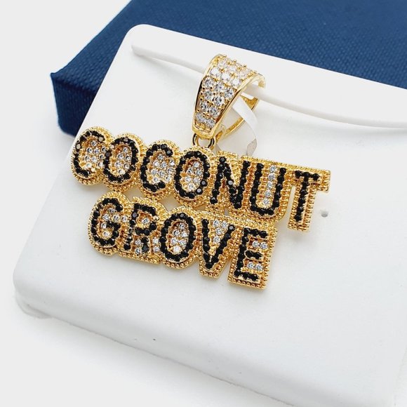 14K Gold Plated Cubic Zircon Pendant, INUS1BR248 - Picture 2 of 9